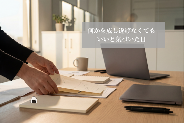 何かを成し遂げなくてもいい